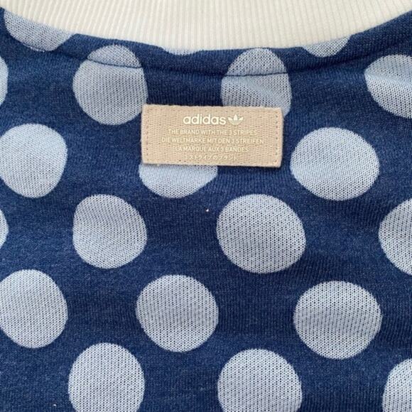 ADIDAS Women's Trefoil Dot Allover Print Sweater Pullover. XS - Picture 6 of 8